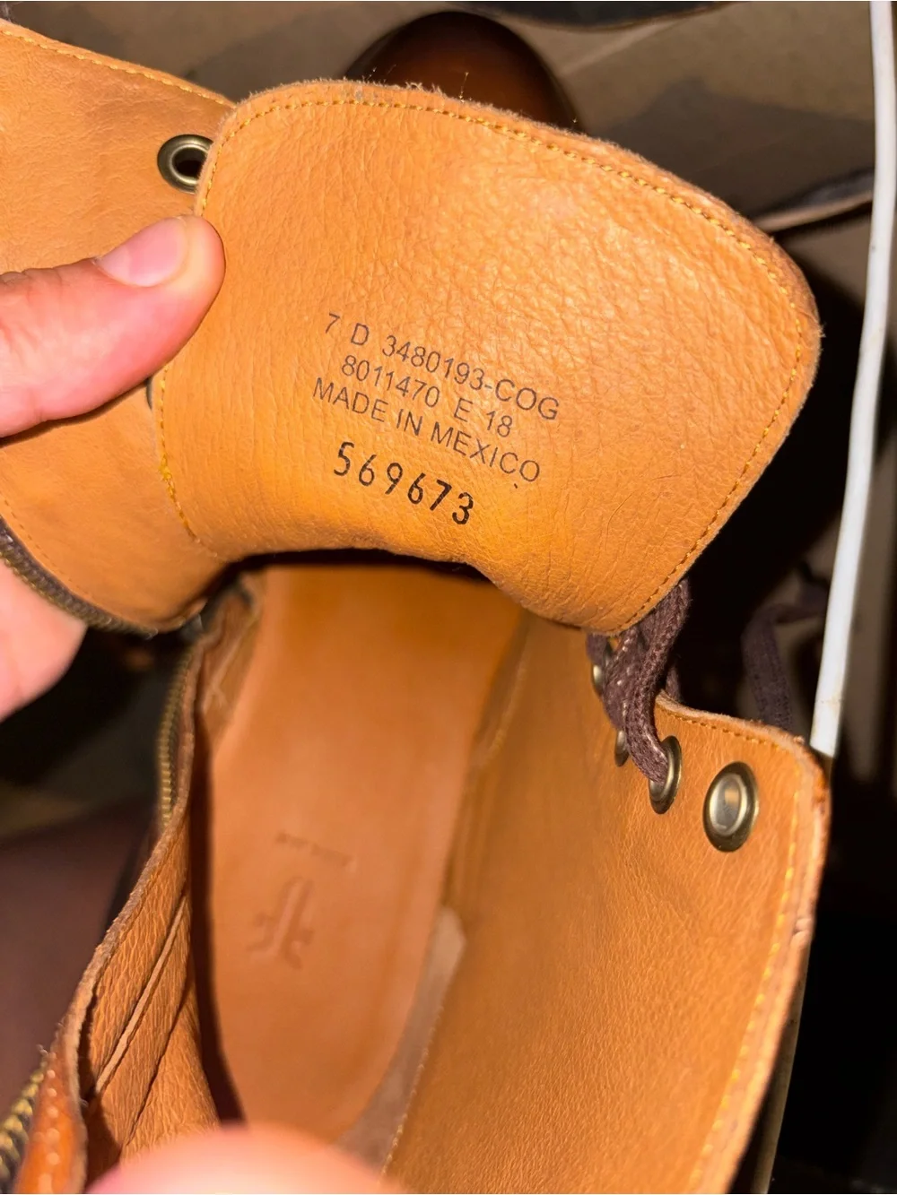 Frye Cognac Leather Chukka Lace-Up Boots